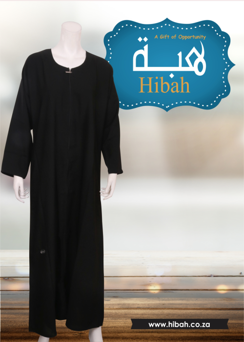 Sahla full zip abaya plain sleeve (HA054)  