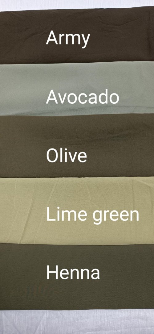 EVERYDAY BUDGET CHIFFON SCARF - (HS284) - DARK GREEN SHADES 