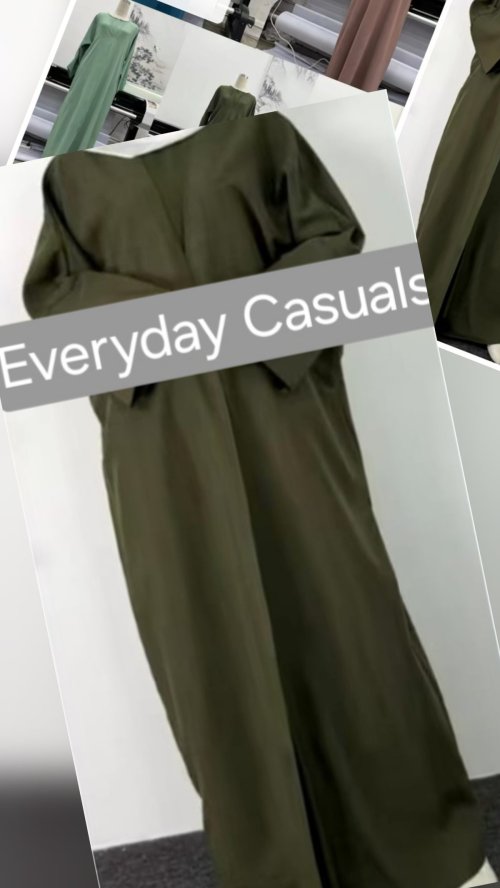 Casual Abaya / Inner with zip  HA230M 