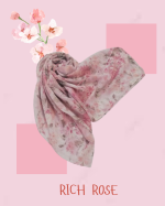 FLORAL CHIFFON SCARF - HS308  - SOLD OUT 