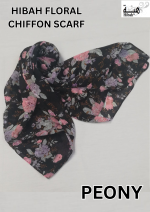 FLORAL CHIFFON SCARF - HS308  - SOLD OUT 